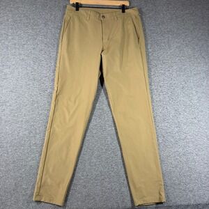 Lululemon Commission Slim Fit Pants Mens 34 Khaki Tan Technical Chino Trousers